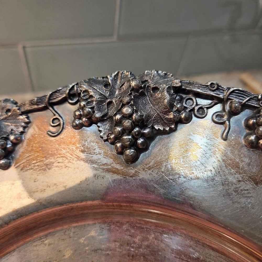 Fairpoint Silver Plate Grape Vine Charger Plate EPNS WM Mounts C05535 13.5 Inch